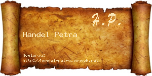 Handel Petra névjegykártya