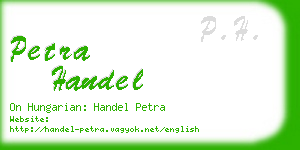 petra handel business card